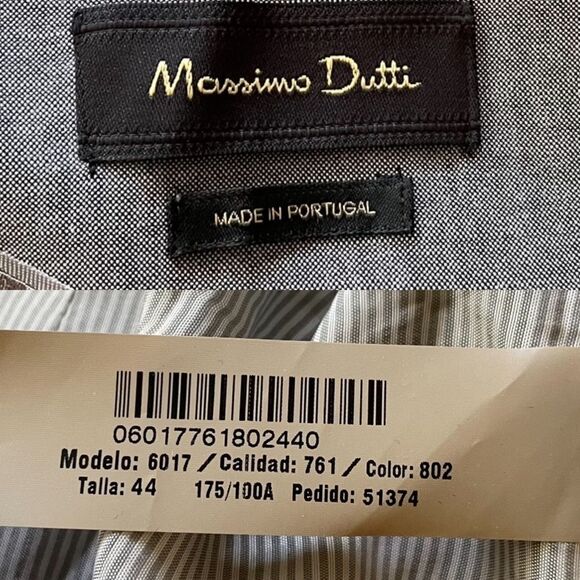 Massimo DUTTI Wool Button Front Blazer Grey 12 - Picture 10 of 16